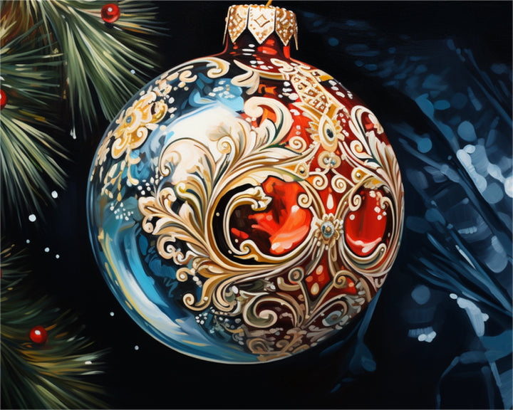 Kerstbal met Gouden Krullen
