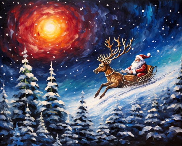 Kerstman in de Slee