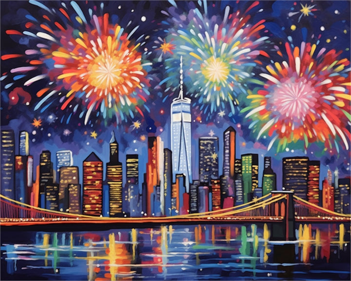 Vuurwerk boven de Stad
