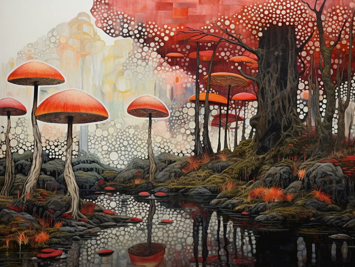 Paddenstoelen aan het Water