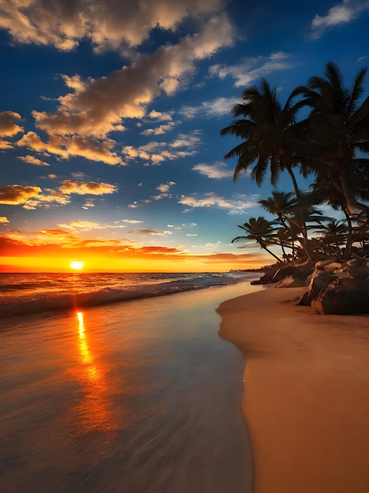 Strand bij Zonsondergang