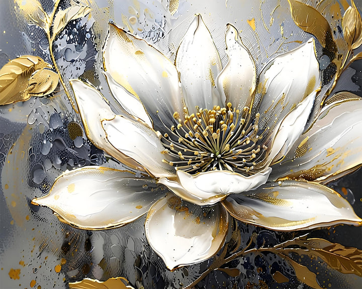 Witte Lotus met Goud