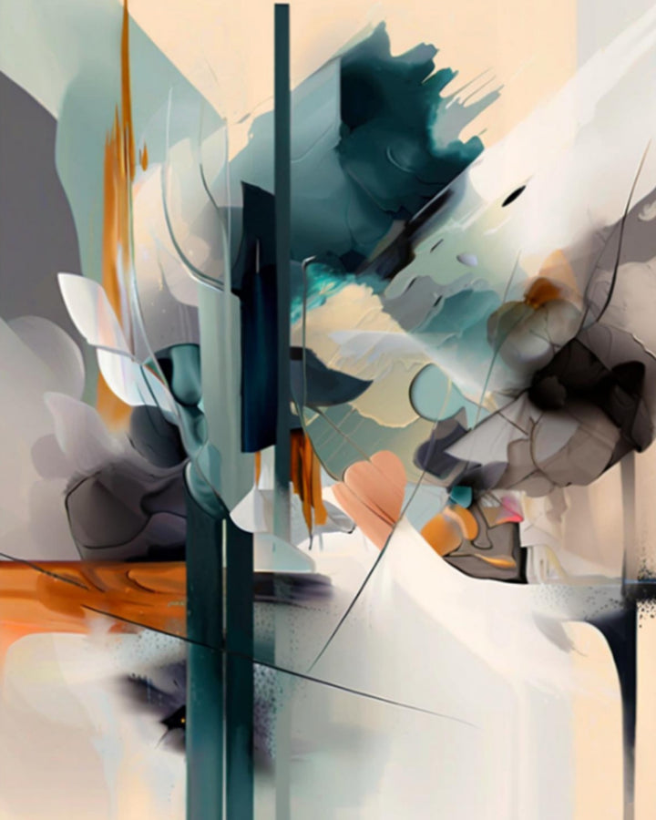 Abstract in Teal