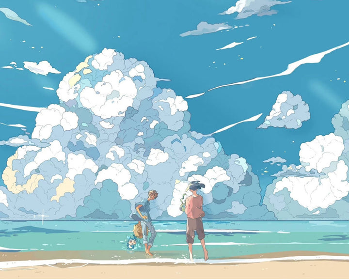 Wolken boven het Strand